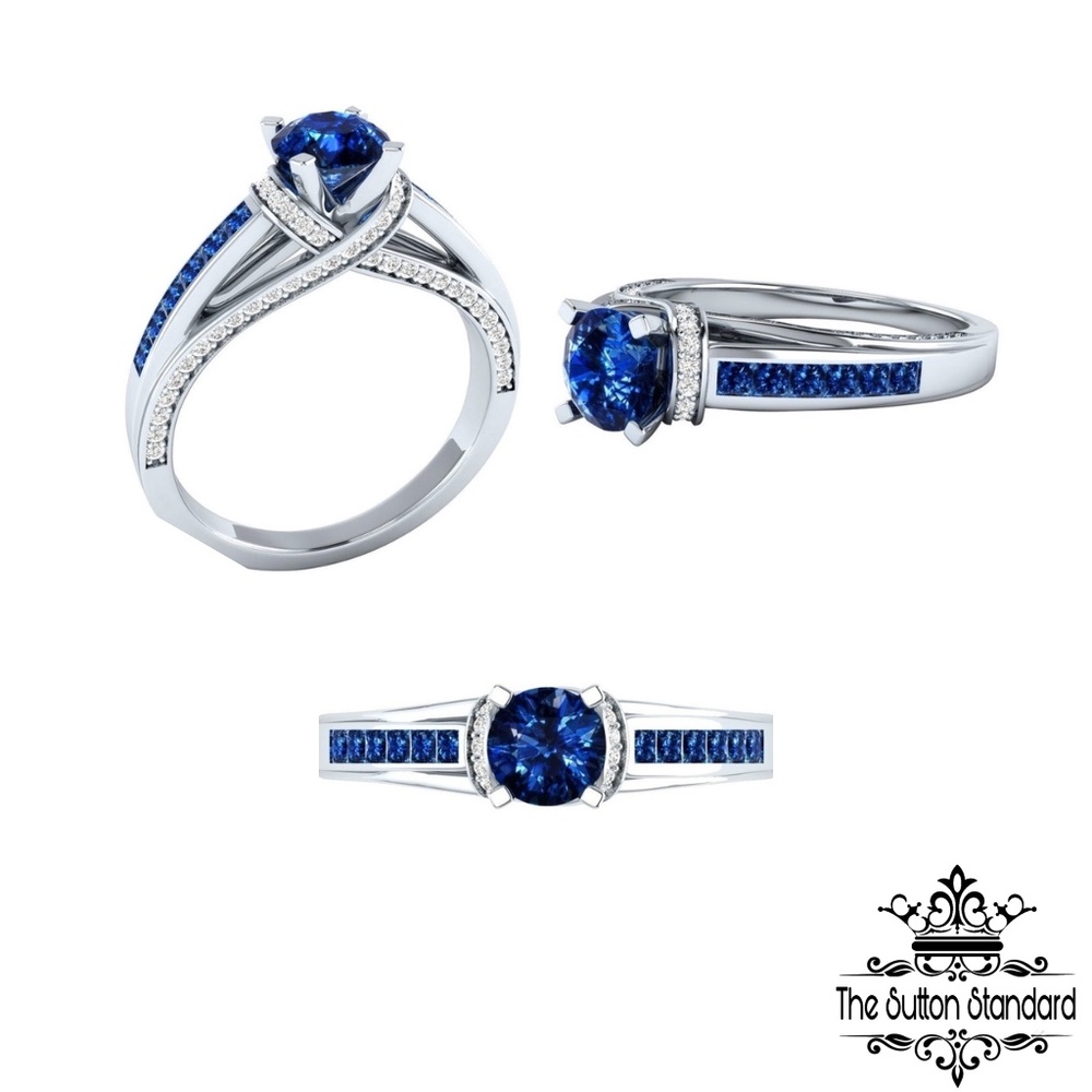 Sterling Silver Blue Sapphire ring